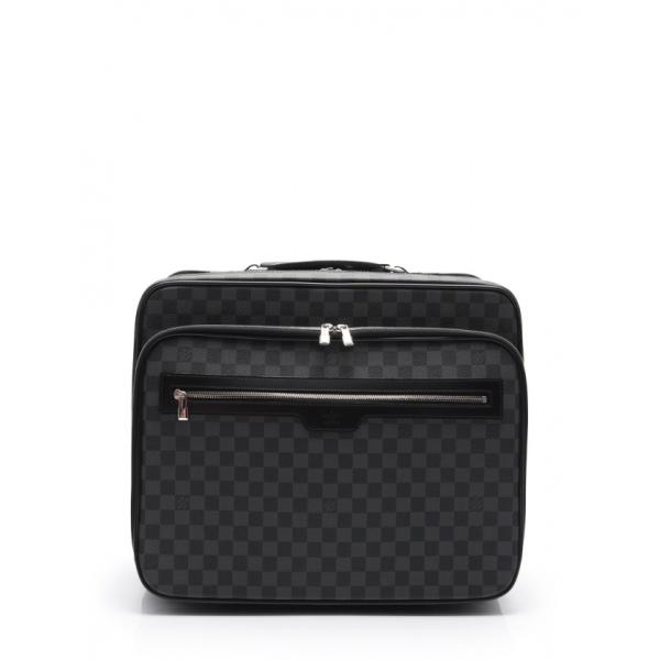 中古 ルイヴィトン LOUIS VUITTON バッグ パイロットケース ダミエグラフィット 黒 N...