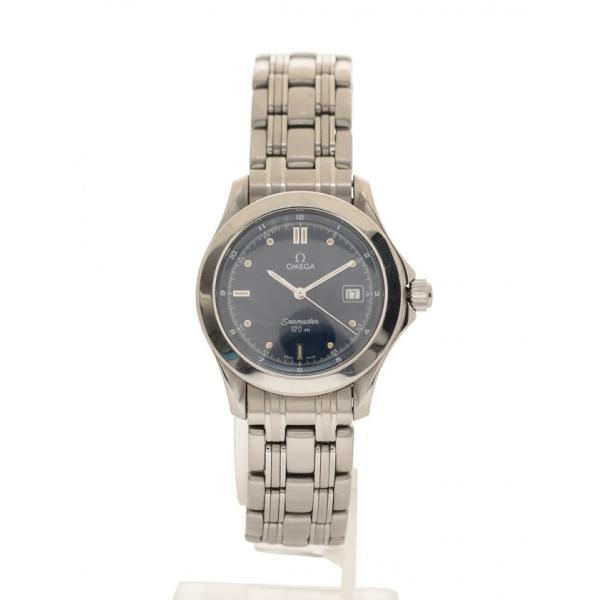 中古 オメガ OMEGA 腕時計 シーマスター メンズ シルバー 2511.80 SS ネイビー文字...