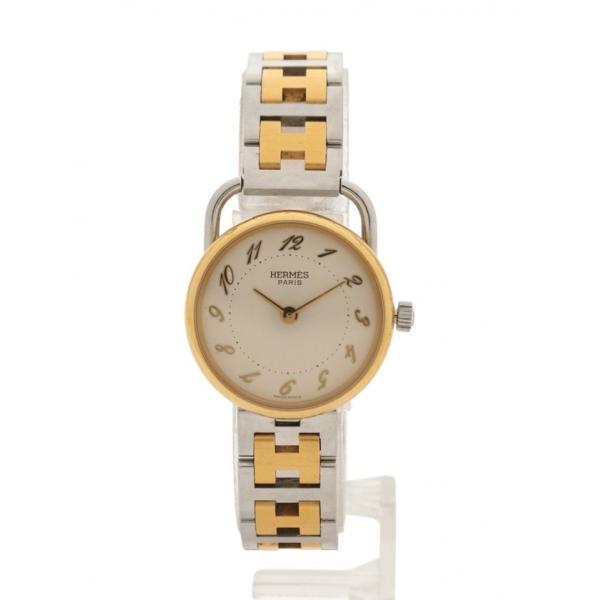 中古 エルメス HERMES 腕時計 レディース クオーツ アルソー シルバー ゴールド AR3.2...