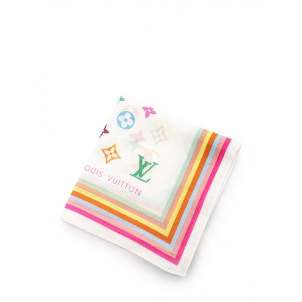 中古 ルイヴィトン LOUIS VUITTON バンダナ ハンカチ スカーフ モノグラムマルチカラー...