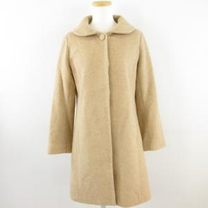 コルディア CORDIER コート ステンカラー アンゴラ ウール 40 ベージュ