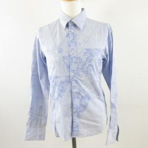 LOEWE（ロエベ） シャツ ブラウス 長袖 チェック柄 コットン L 赤