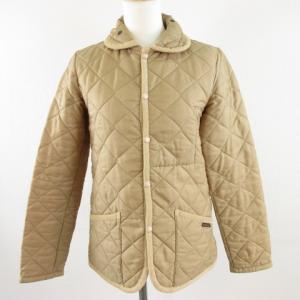 新品タグ付 ラベンハム キルティングロングコート フード 36 イギリス製 H□英国製□ラベンハム/LAVENHAM フード付き キルティングコート【36