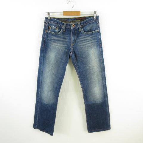 エージー AG ロングパンツ デニム ジーンズ ストレート レギュラー 青 紺 25 *E941 メ...