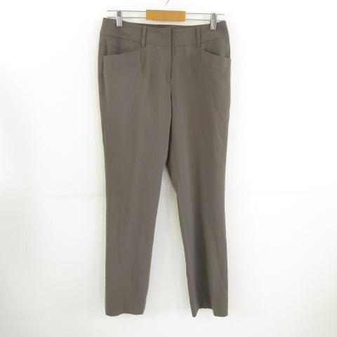 アクア AQUA DOREE パンツ スラックス ロング ストレート 茶 40 *T50 レディース