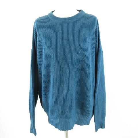 アメリ AMERI ニット セーター 長袖 青 *A86 レディース