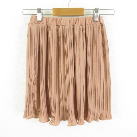 jupe vendue ミニスカート プリーツ くすみピンク S *T575 レディース