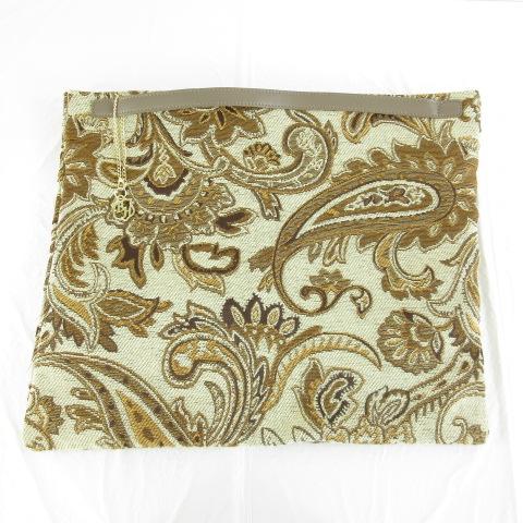 ベース BASE クラッチバッグ ペイズリー柄 茶 *T5 レディース