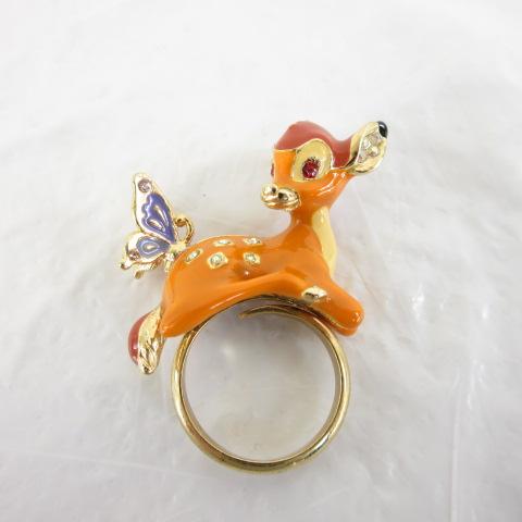 アナスイ ANNA SUI Disney コラボ 指輪 リング バンビ 子鹿 オレンジ *A229 ...