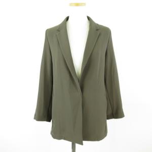 RHYME テーラードジャケット 七分袖 カーキ 緑 S *T590 レディース