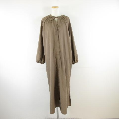 未使用品 ボンジュールサガン BONJOUR SAGAN ネックギャザーボリュームスリーブシャツワン...