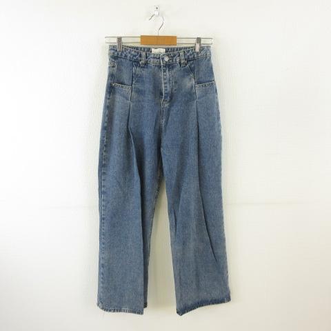Miss.I Feeling デニムパンツ ジーンズ ロング ワイド 青 *T917 レディース
