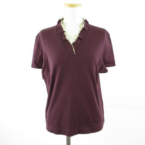 バーバリー ロンドン BURBERRY LONDON カットソー Tシャツ 半袖 フリル ワンポイン...