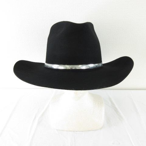 WESTERN EXPRESS inc カウボーイ ウエスタンハット 帽子 黒 7 5/8 *A26...