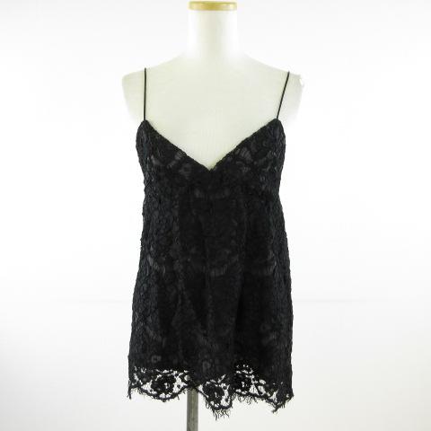 スール soeur7 キャミソール ビスチェ レース 黒 F *T459 レディース