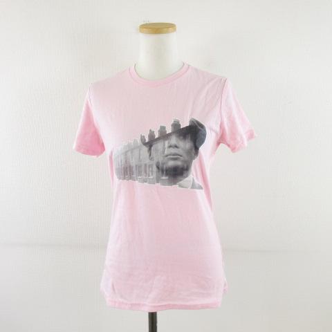 ギルダン GILDAN Tシャツ プリント 半袖 ピンク S *A490 レディース