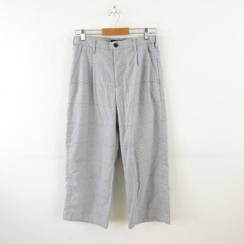 レイジブルー RAGEBLUE ワイドパンツ ロング チェック ストレッチ グレー S *A793 ...