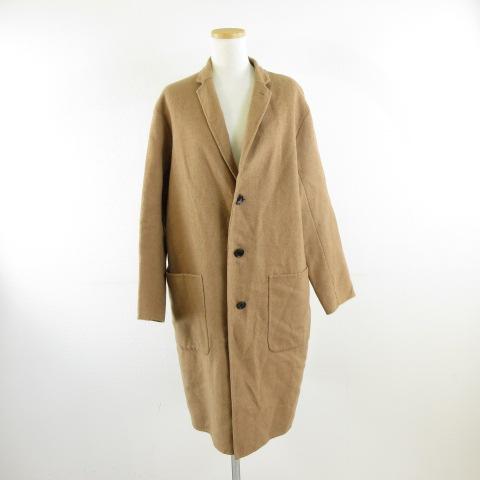 ルジュン LE JUN ロングコート 長袖 茶 F *A742 メンズ レディース