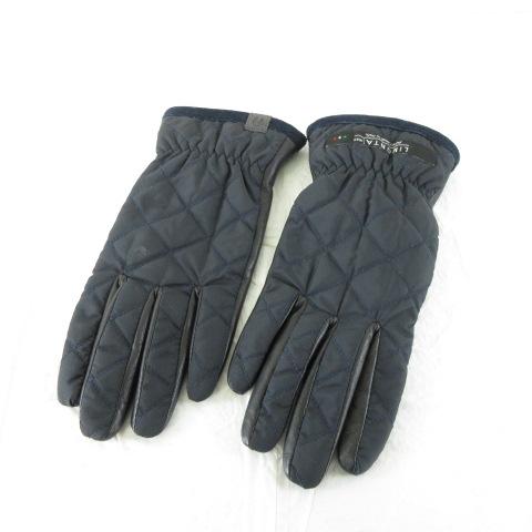 リモンタ LIMONTA 手袋 レザー キルティング 黒 紺 *A939 レディース