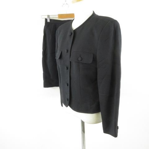 アルファキュービック ALPHA CUBIC スーツ セットアップ ノーカラージャケット 長袖 スカ...