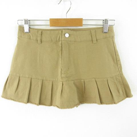 グレイル GRL ミニスカート プリーツ カーキ 緑 M *T945 レディース