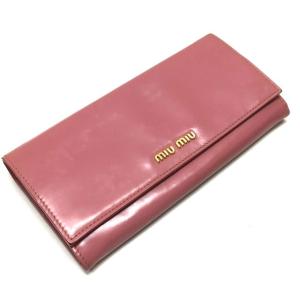 ミュウミュウ miumiu 二つ折り 長財布 ウォレット ピ...