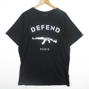 ディフェンド パリス DEFEND PARIS paris-tee Tシャツ 半袖 L ブラック 2sa4918 メンズ
