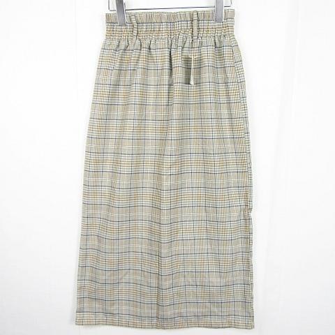 未使用品 アズノウアズ as know as スラリタイトスカート ロング丈 レーヨン ベージュ チ...