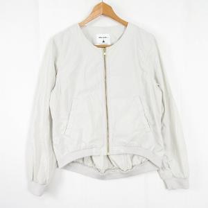 ニコアンド Niko and.. ジャンバー ブルゾン ジップアップ 長袖 綿 L オフホワイト kz12011 レディース