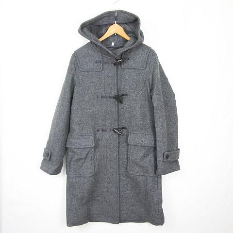 無印良品 良品計画 MUJI ダッフルコート フード付き ロング丈 ウール L グレー kz1281...