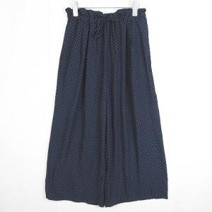 アースミュージック&エコロジー EARTH MUSIC & ECOLOGY ワイドパンツ F ネイビー ドット kz12988 レディース