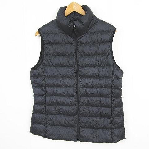 ユニクロ UNIQLO ウルトラ ライトダウン ベスト ジップアップ XL ブラック 大きいサイズ ...