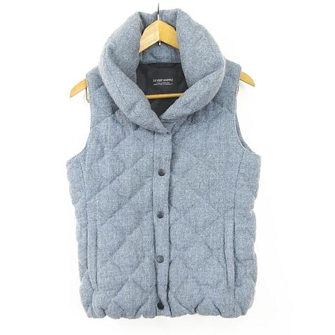 ルヴァンスフル LE VENT SOUFFLE キルティング ダウンベスト ウール ブルー kz14...