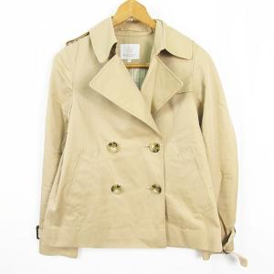 B&Y ユナイテッドアローズ BEAUTY&YOUTH ビューティー&ユース トレンチ コート ジャケット ショート丈 コットン S ベージュ kz14325 レディ