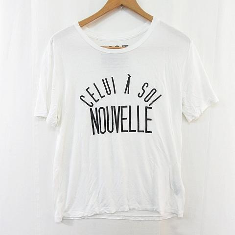アグノストファム AGNOST femme Tシャツ カットソー 半袖 レーヨン 38 ホワイト ロ...