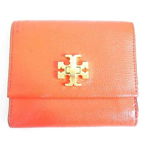 トリーバーチ TORY BURCH 2つ折り財布 レザー オレンジ 2sa7521 レディース