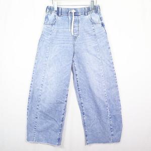 グローバルワーク GLOBAL WORK デニム イージー ワイドパンツ 裾カットオフ L ライトブルー 2sa7642 メンズ