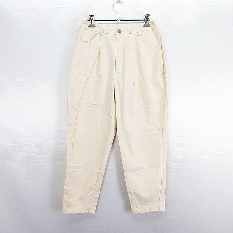未使用品 SHEIN パンツ ボトムス テーパード タック コットン M アイボリー ※EKM レデ...