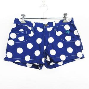 パーリーゲイツ PEARLY GATES ショートパンツ ボトムス ドット ロゴ コットン 0 ネイビー×ホワイト ゴルフウェア ※EKM レディース