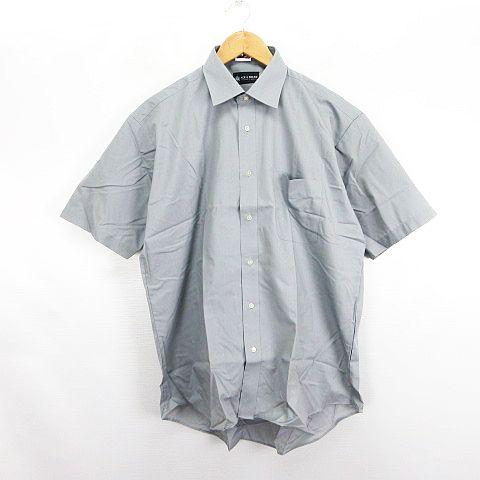 未使用品 AQUA BLUES シャツ 半袖 胸ポケット L グレー ※EKM メンズ