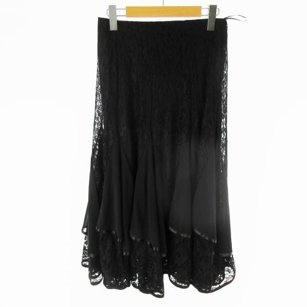 leirena レイリーナ イチオク 社交ダンス ダンス  衣装　ロングスカート フレアー 黒 ブラ...