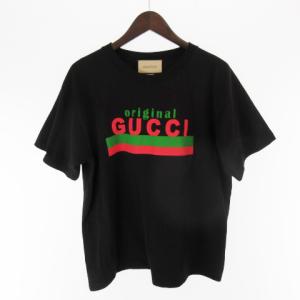 グッチ GUCCI 20SS Original Gucci Print Oversize Tee 616036 XJCOQ オリジナルグッチ プリント オーバーサイズ Tシャツ 半袖 ロゴ ブラッ｜vectorpremium