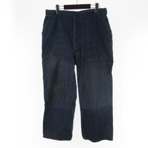 US.NAVY 40’S 1940年代 デニム ベイカーパンツ セーラーパンツ ワイド アメリカ海軍...