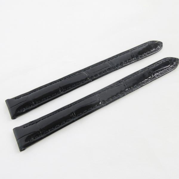 未使用品 カルティエ Cartier 純正 ベルト バンド シャイニー ブラック アリゲーター 黒 ...