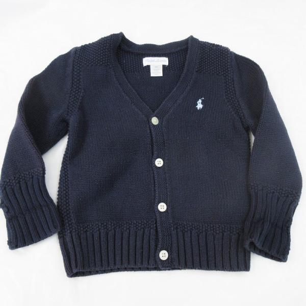 ラルフローレン RALPH LAUREN カーディガン ケーブルニット 長袖 紺 ネイビー ポニー ...