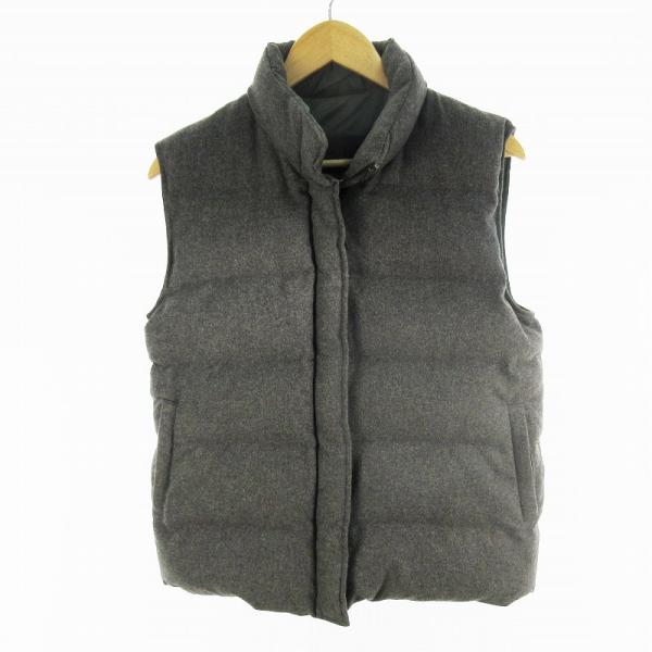 モンクレール MONCLER 青タグ ダウンベスト ウール チャコールグレー 0 アウター ヴィンテ...