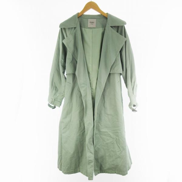 RUBY AND YOU ルビー アンド ユー スプリングコート ロング トレンチ コットン ミント...