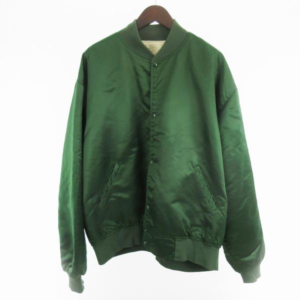 USA製 80’Ｓ GAME sports wear 中綿 ブルゾン ジャケット スタジャン グリー...