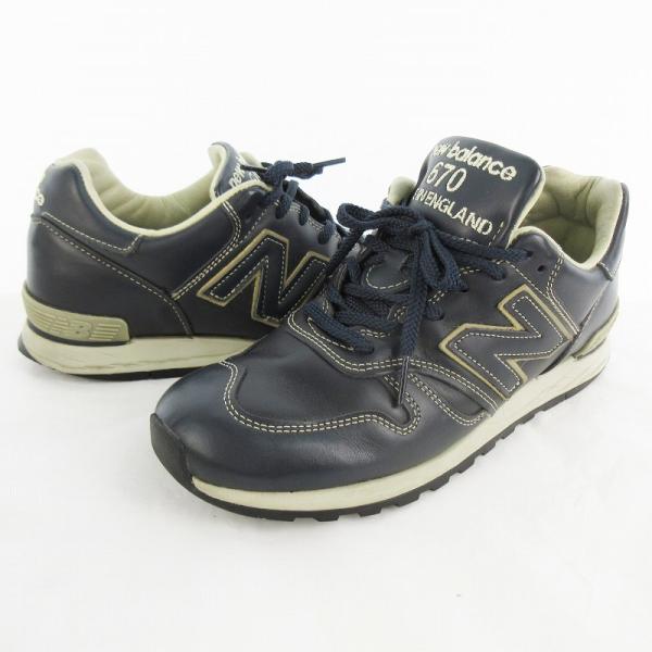 ニューバランス NEW BALANCE UK7 約25.5ｃｍ UK製 スニーカー M670NVY ...