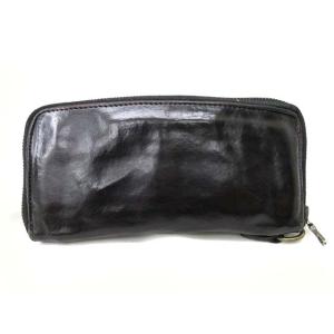 【中古】イサムカタヤマバックラッシュ ISAMU KATAYAMA BACKLASH 長財布 ラウンドファスナー ブライドルレザー 黒 ブラック IBS85 メンズ 【ベクトル 古着】